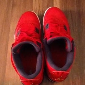 Blue red an white Jordans authentic